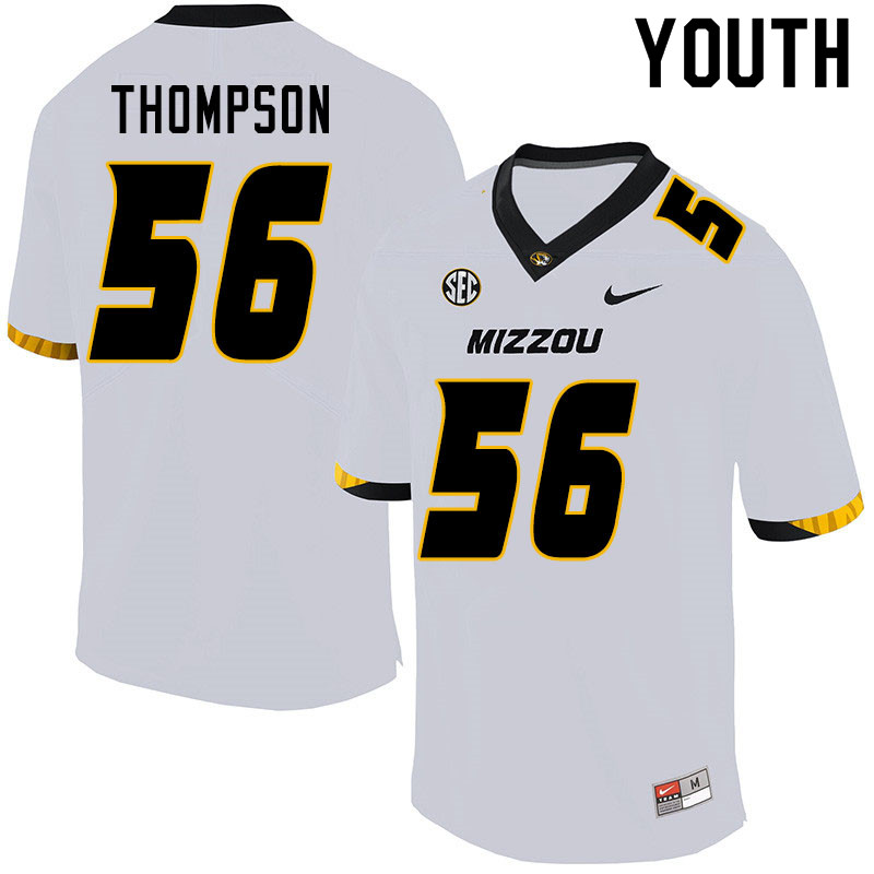 Youth #56 Antar Thompson Missouri Tigers College Football Jerseys Sale-White - Click Image to Close